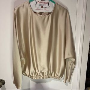 ZARA satin blouse in gold
